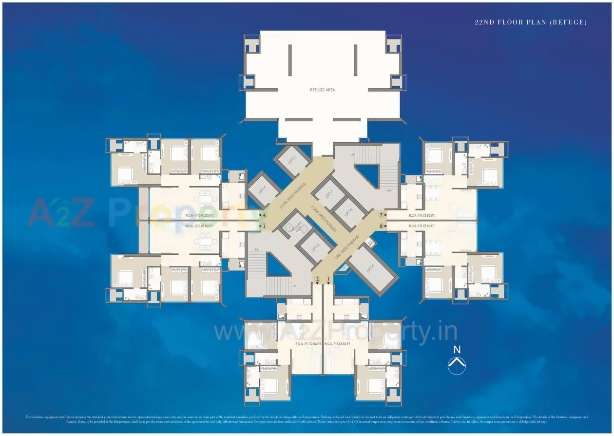 Layout of real estate project F Residences Malad located at Borivali, MumbaiSuburban, Maharashtra