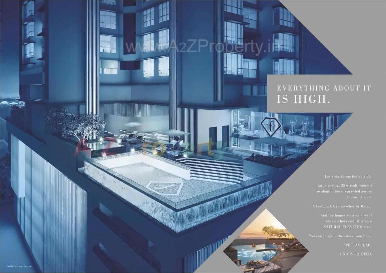 3D Elevation of real estate project F Residences Malad located at Borivali, MumbaiSuburban, Maharashtra