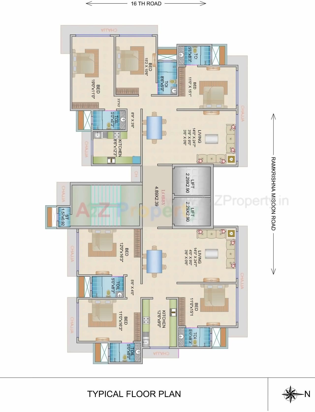 Layout of real estate project Florence located at Andheri, MumbaiSuburban, Maharashtra