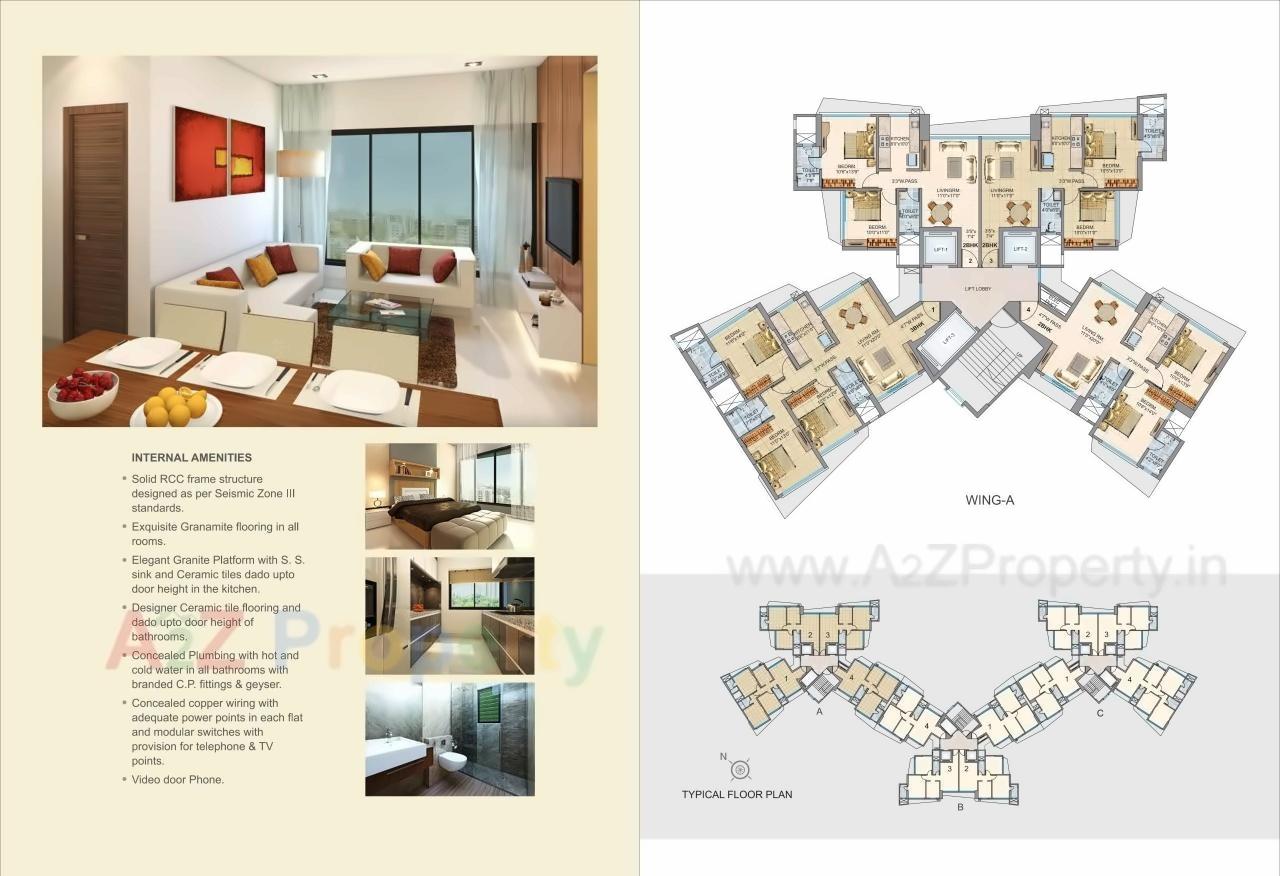 Layout of real estate project Fressia Ranibello located at Borivali, MumbaiSuburban, Maharashtra