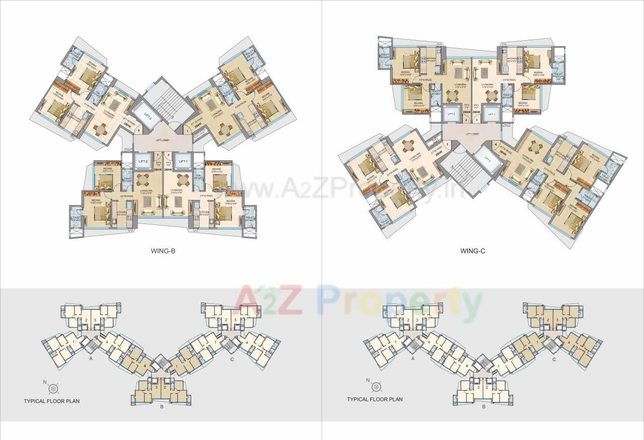 Layout of real estate project Fressia Ranibello located at Borivali, MumbaiSuburban, Maharashtra