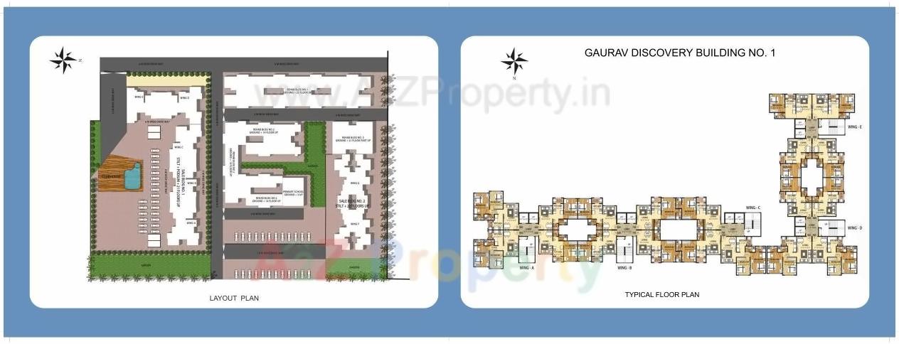Layout of real estate project Gaurav Discovery located at Borivali, MumbaiSuburban, Maharashtra