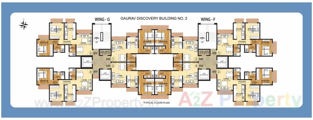 Layout of real estate project Gaurav Discovery located at Borivali, MumbaiSuburban, Maharashtra