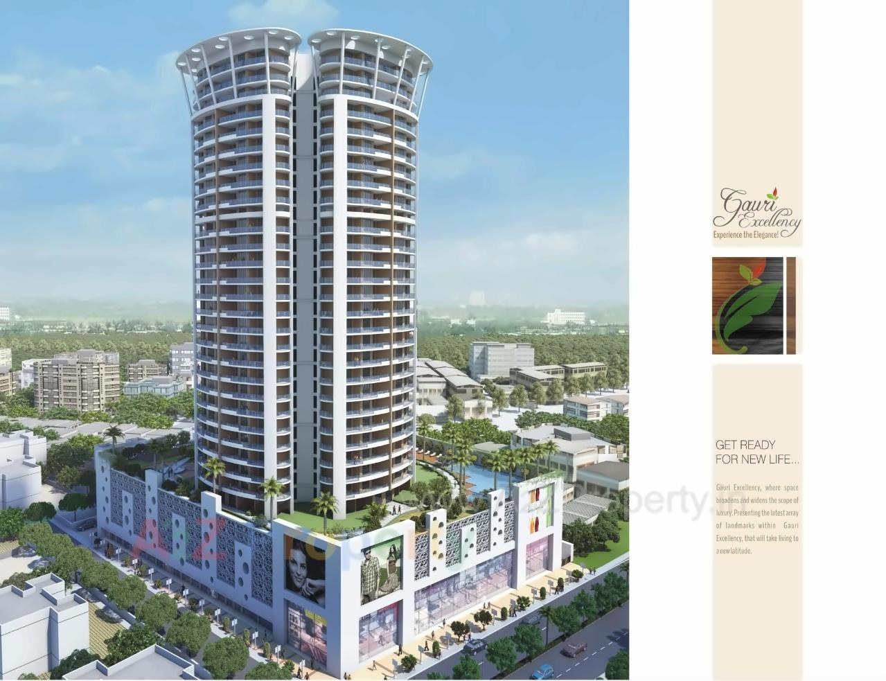 3D Elevation of real estate project Gauri Excellency located at Borivali, MumbaiSuburban, Maharashtra