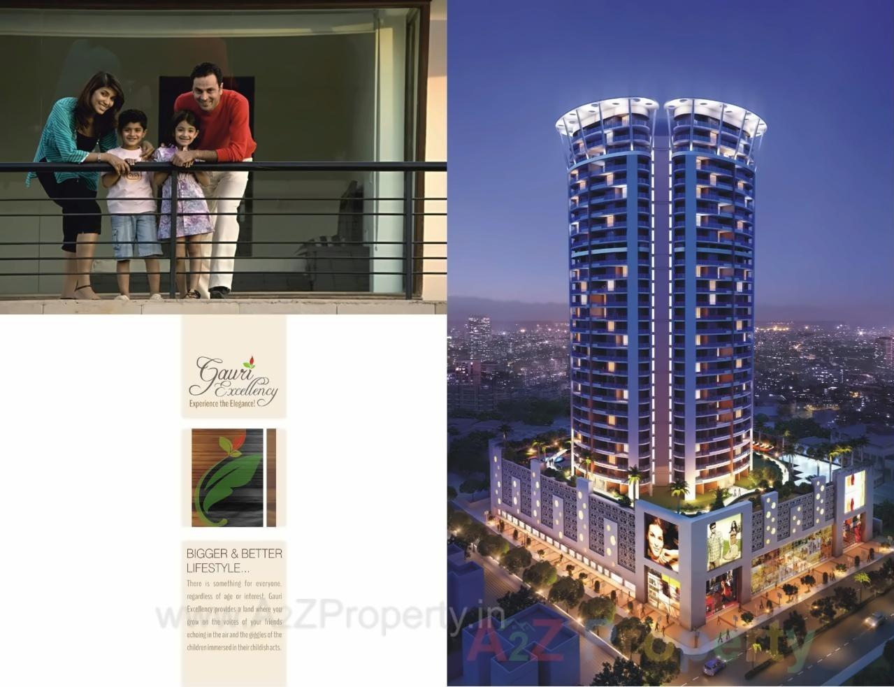 3D Elevation of real estate project Gauri Excellency located at Borivali, MumbaiSuburban, Maharashtra