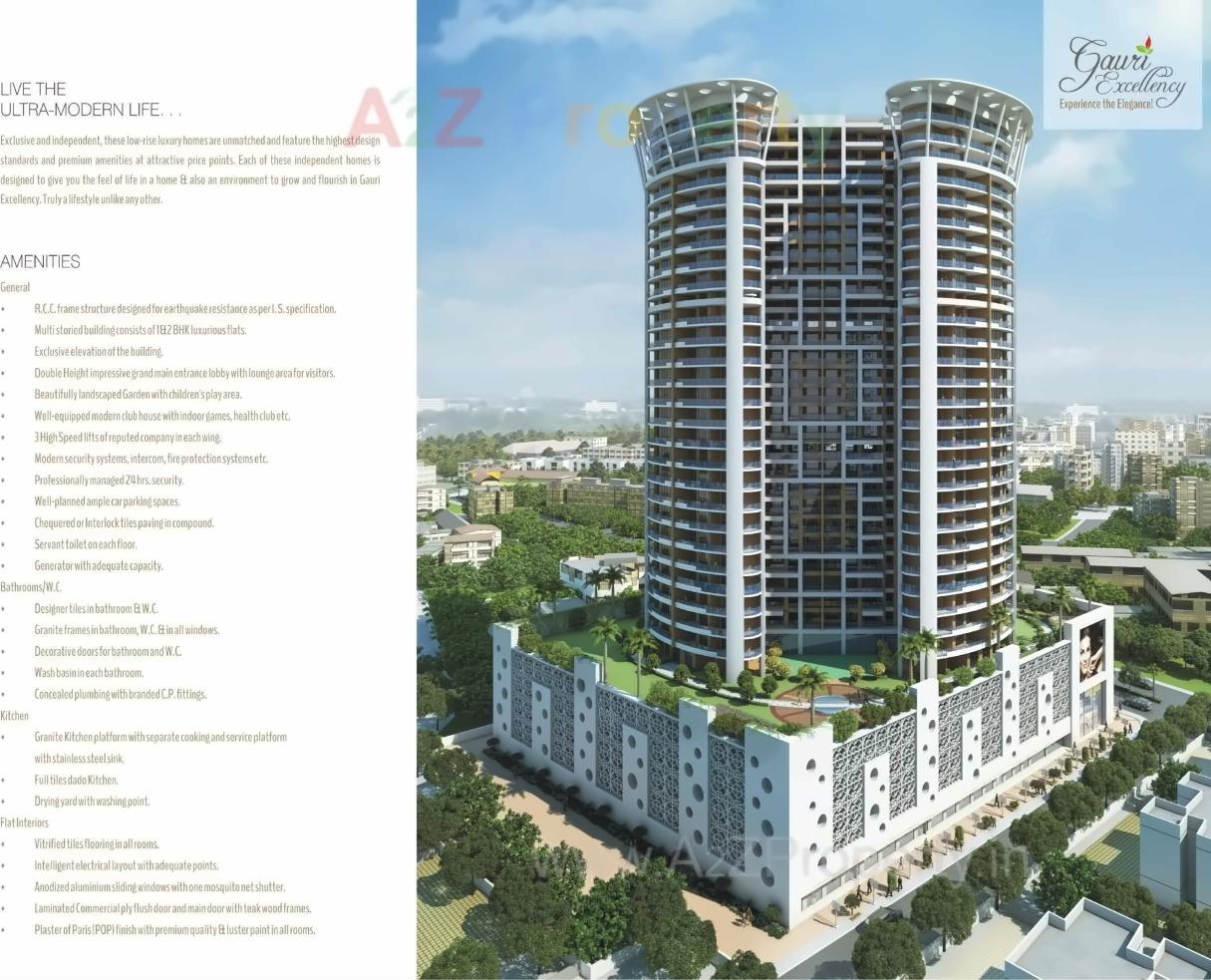 3D Elevation of real estate project Gauri Excellency located at Borivali, MumbaiSuburban, Maharashtra