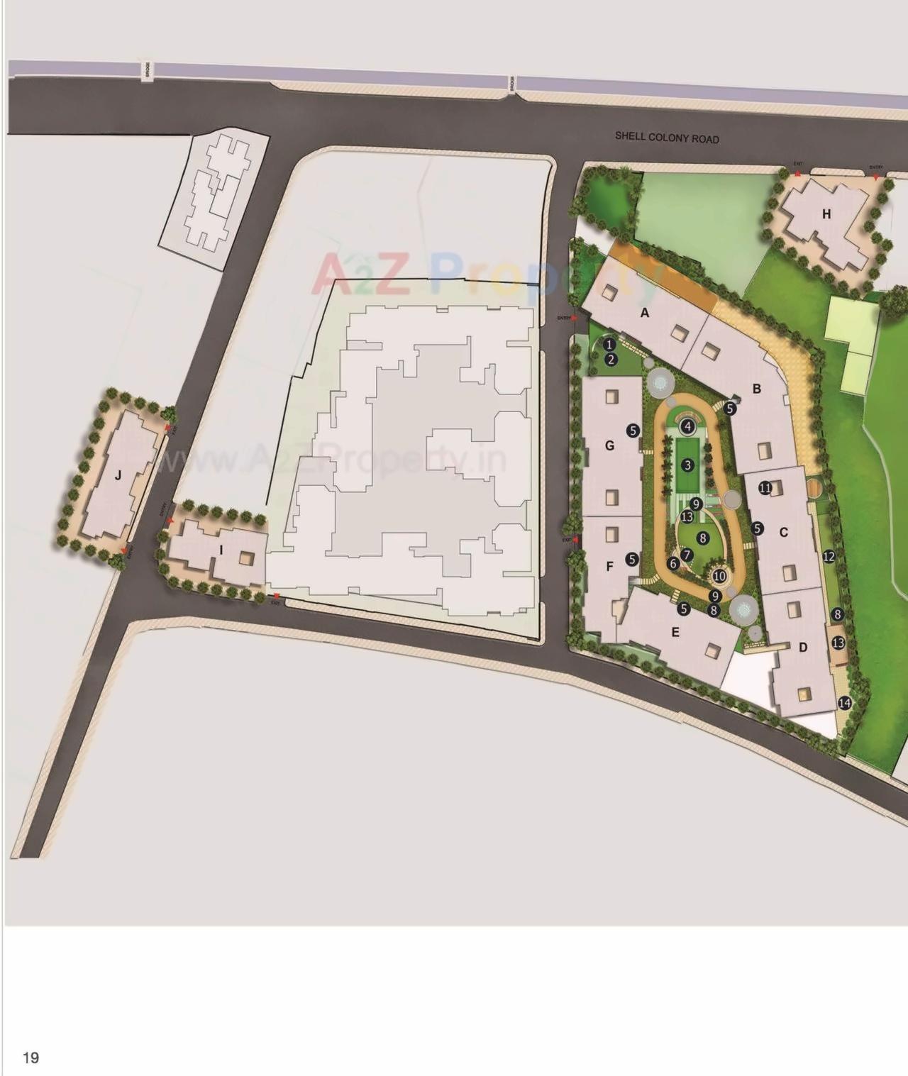 Layout of real estate project Godrej Central located at Kurla, MumbaiSuburban, Maharashtra