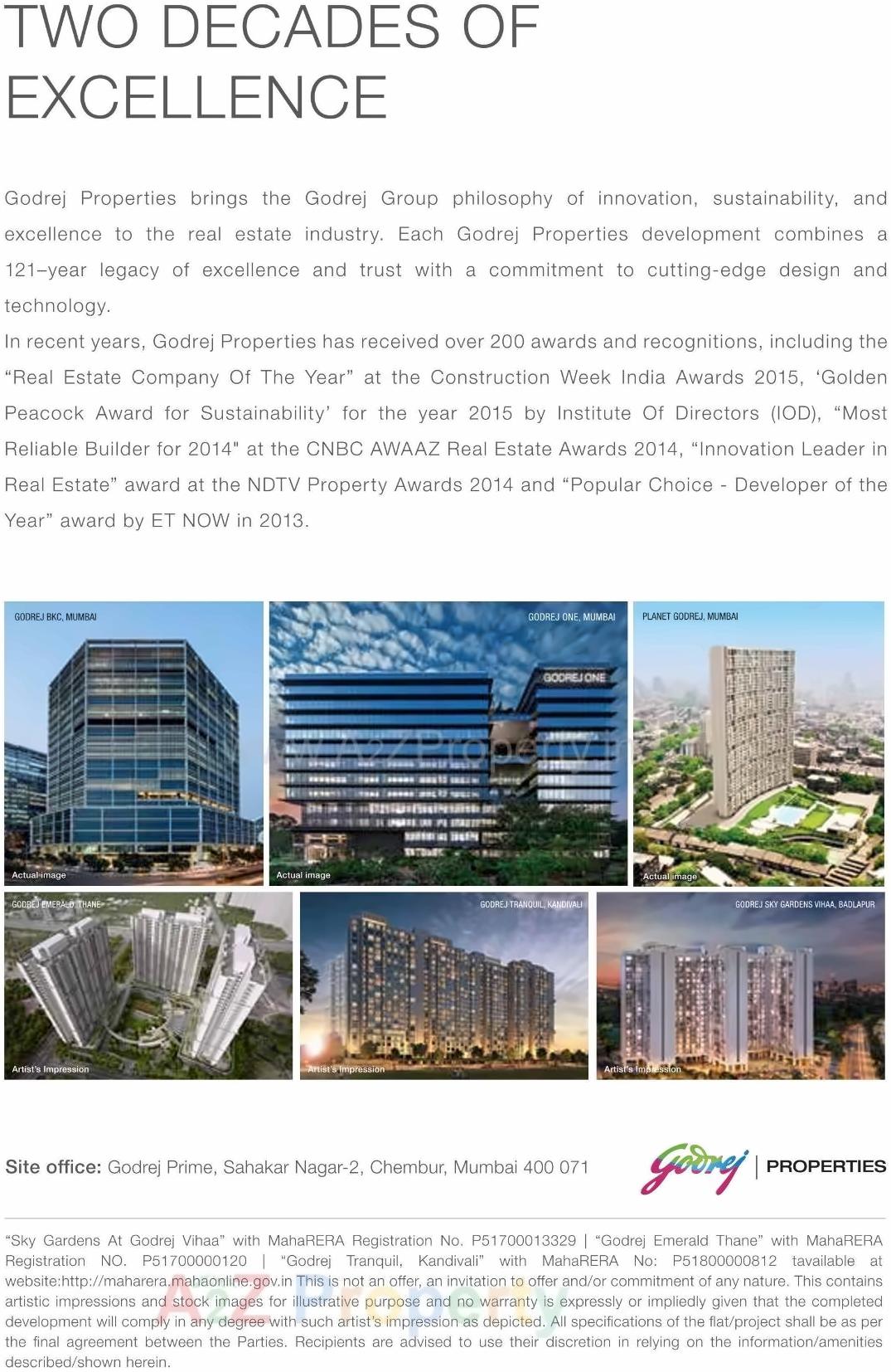  of real estate project Godrej Prime located at Kurla, MumbaiSuburban, Maharashtra