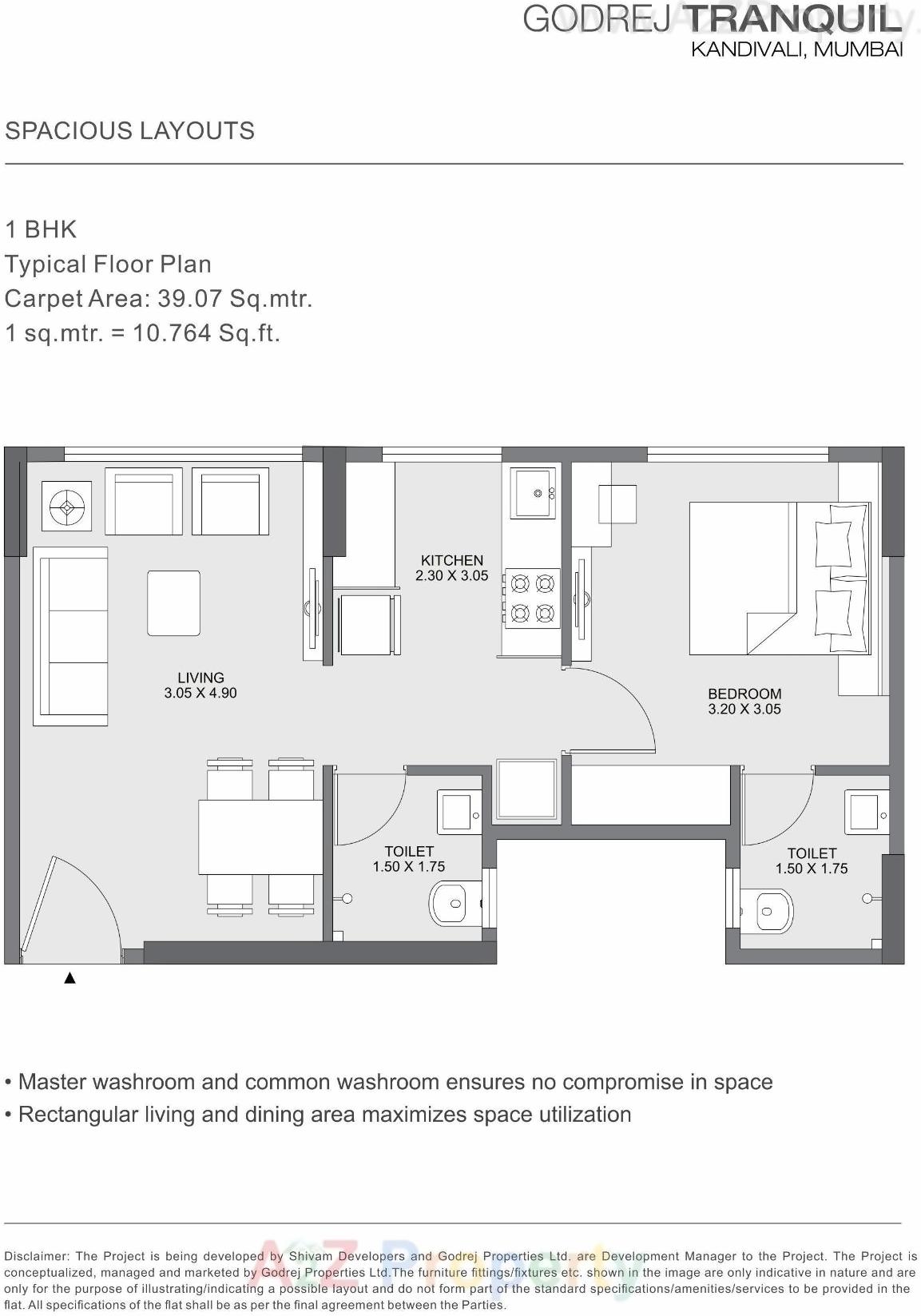 Layout of real estate project Godrej Tranquil located at Borivali, MumbaiSuburban, Maharashtra
