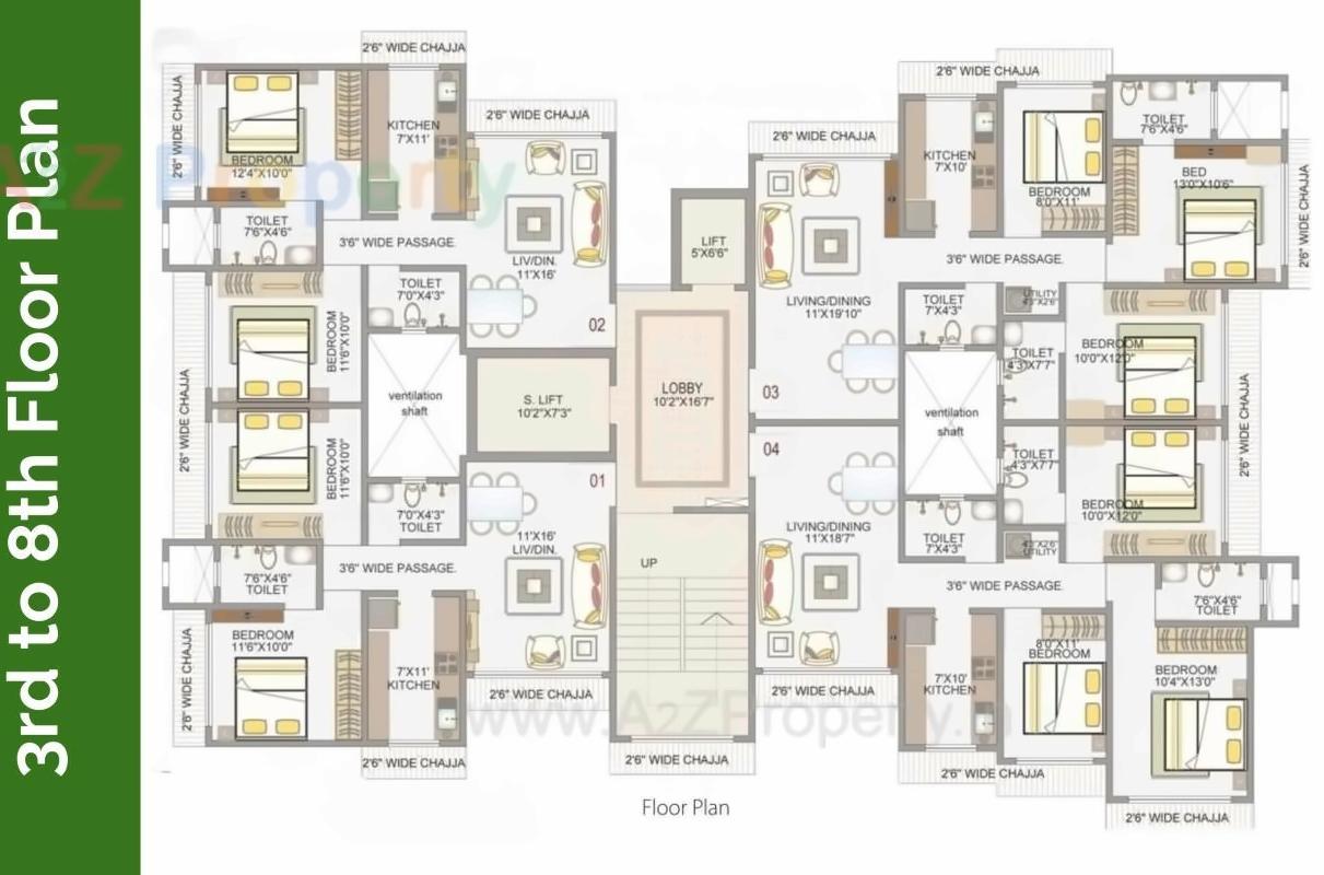 Layout of real estate project Hill Ridge located at Mumbai, MumbaiSuburban, Maharashtra