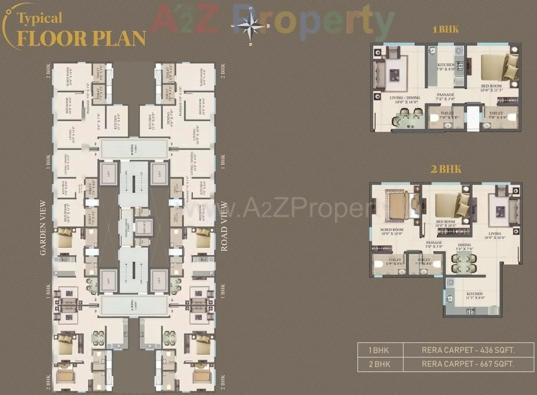 Layout of real estate project Horizon located at Borivali, MumbaiSuburban, Maharashtra