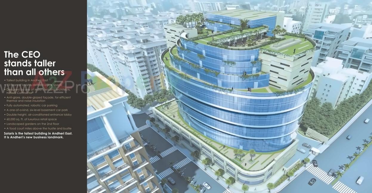 3D Elevation of real estate project Hubtown Solaris located at Andheri, MumbaiSuburban, Maharashtra