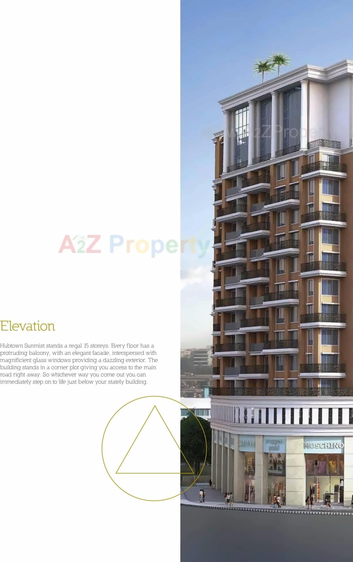 3D Elevation of real estate project Hubtown Sunmist A 6th To Above Floor located at Andheri, MumbaiSuburban, Maharashtra