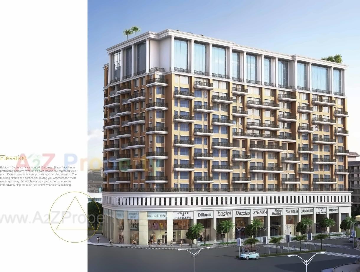 3D Elevation of real estate project Hubtown Sunmist A 6th To Above Floor located at Andheri, MumbaiSuburban, Maharashtra