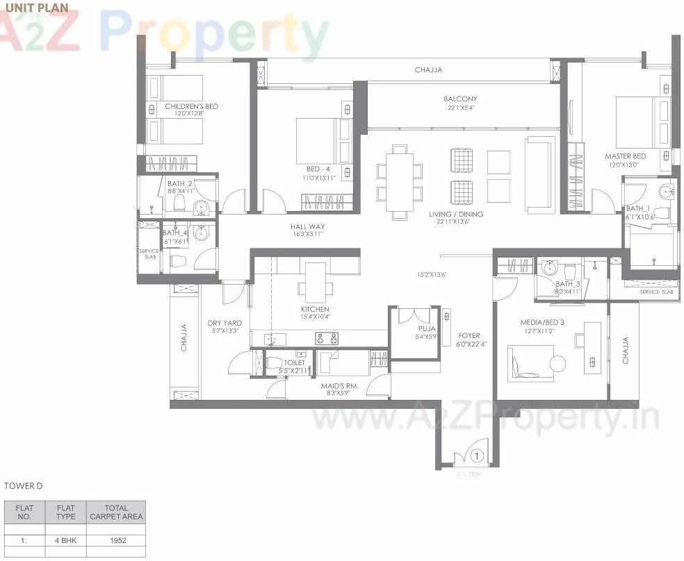 Layout of real estate project Imperial Heights located at Borivali, MumbaiSuburban, Maharashtra