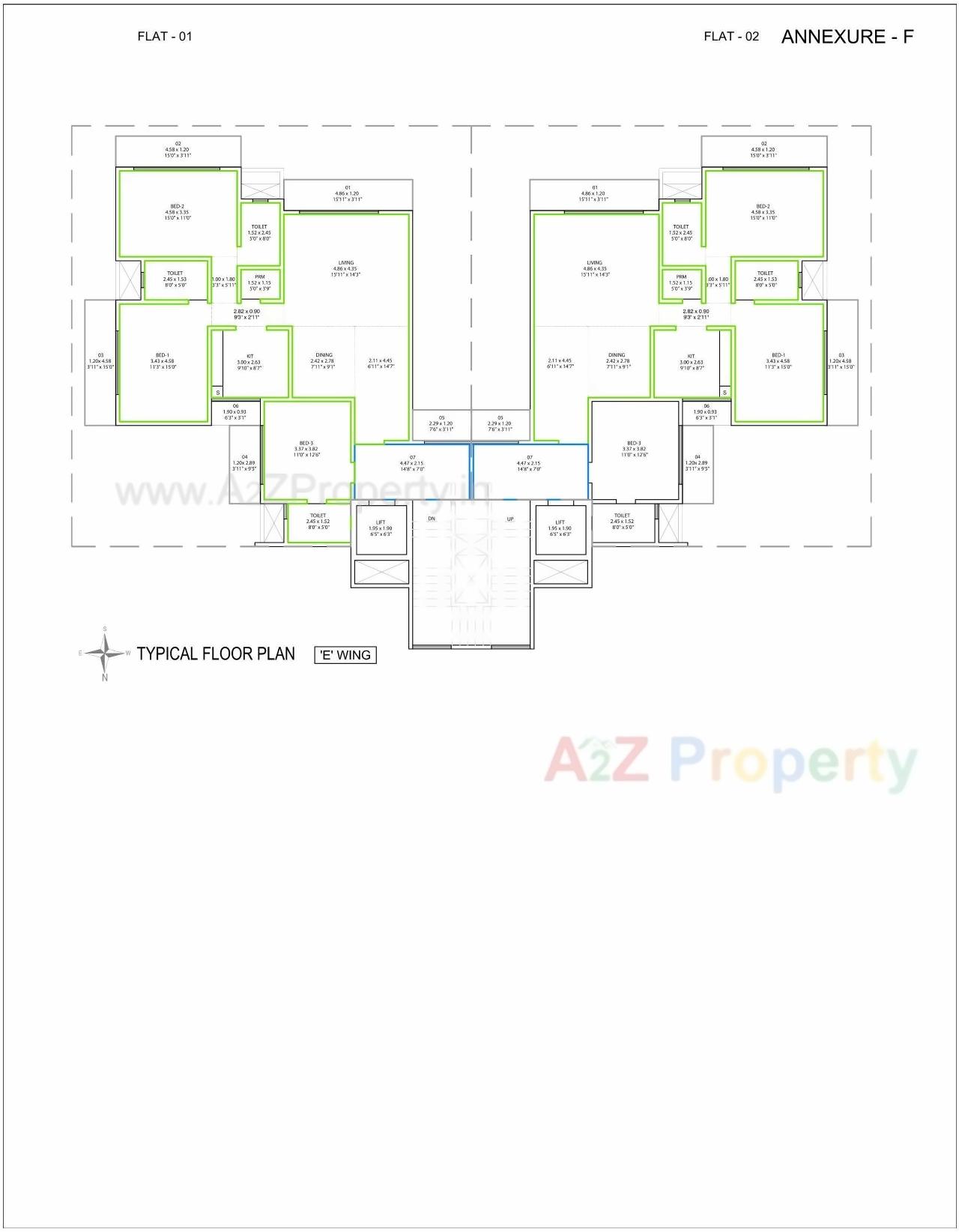 Layout of real estate project Insignia located at Andheri, MumbaiSuburban, Maharashtra