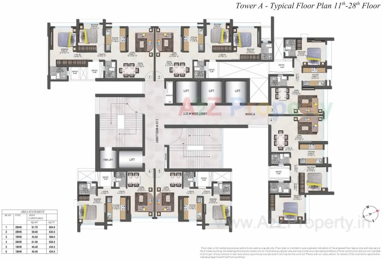 Layout of real estate project Irene located at Andheri, MumbaiSuburban, Maharashtra