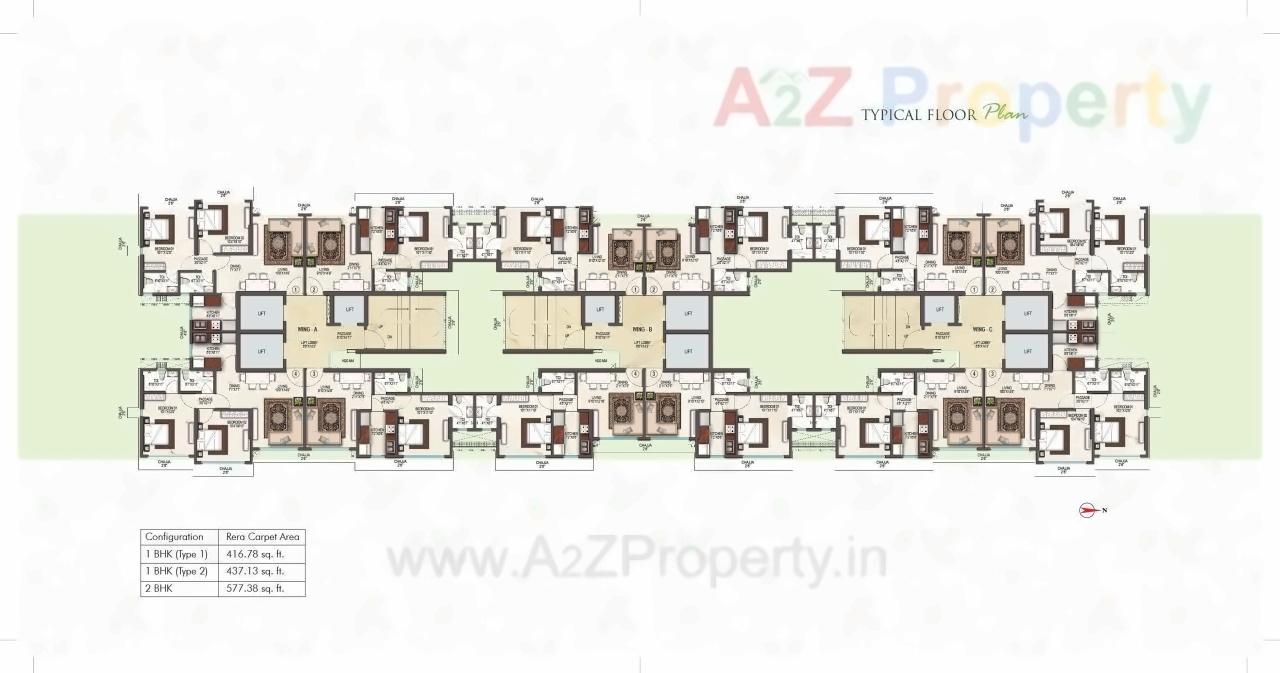 Layout of real estate project Jaswanti Woods located at Kurla, MumbaiSuburban, Maharashtra