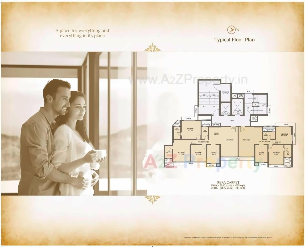 Layout of real estate project Jeevan Heights located at Borivali, MumbaiSuburban, Maharashtra