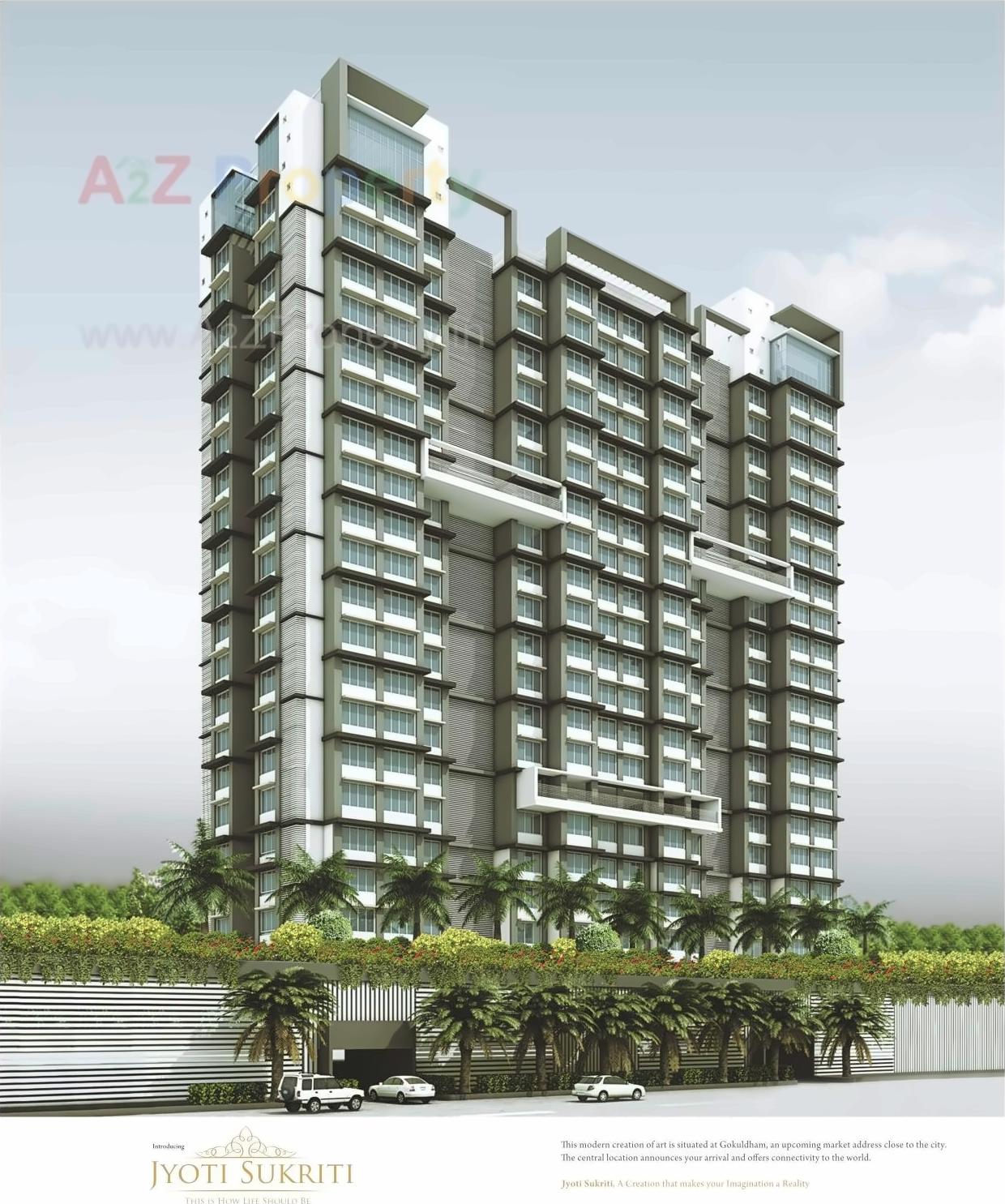 3D Elevation of real estate project Jyoti Sukriti located at Borivali, MumbaiSuburban, Maharashtra