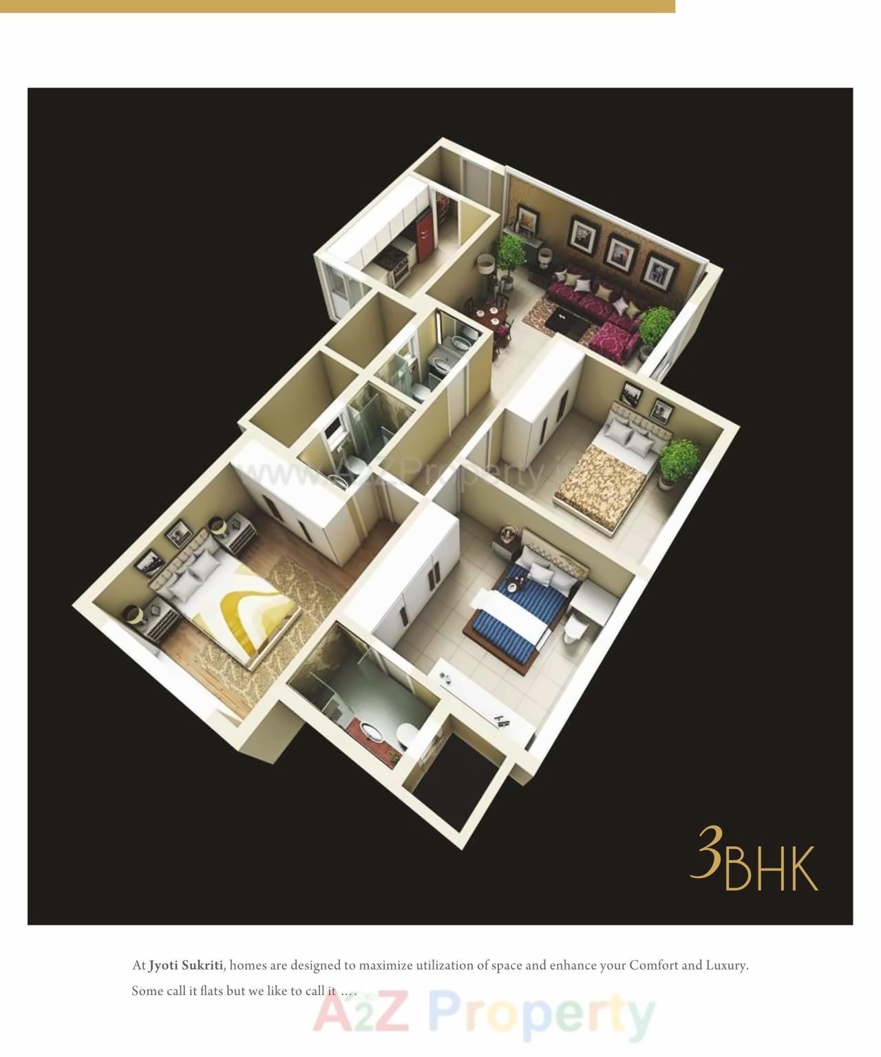 Layout of real estate project Jyoti Sukriti located at Borivali, MumbaiSuburban, Maharashtra