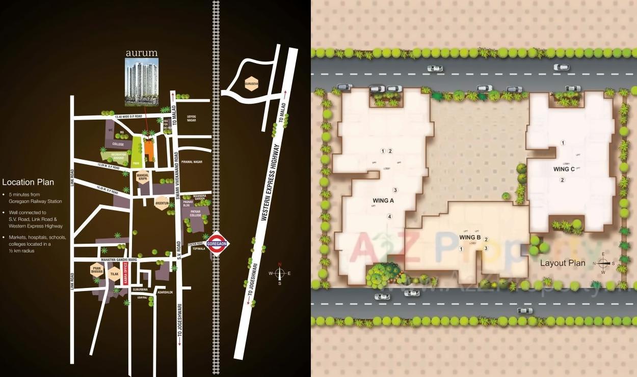  of real estate project Kabra Aurum A B C D Redevelopment Of Goregaon Unnat Nagar Plot 51 To 55 Chsl located at Andheri, MumbaiSuburban, Maharashtra