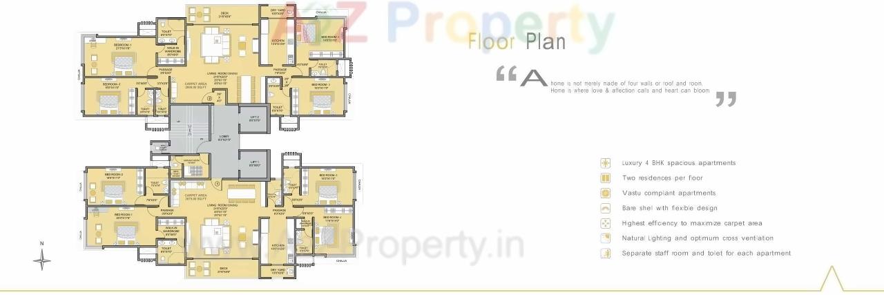 Layout of real estate project Kabra Prarthna located at Andheri, MumbaiSuburban, Maharashtra