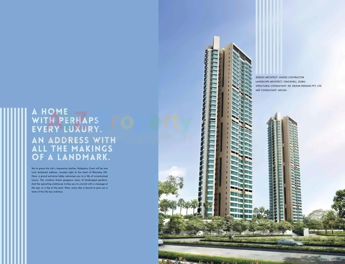 3D Elevation of real estate project Kalpataru Crest located at Kurla, MumbaiSuburban, Maharashtra