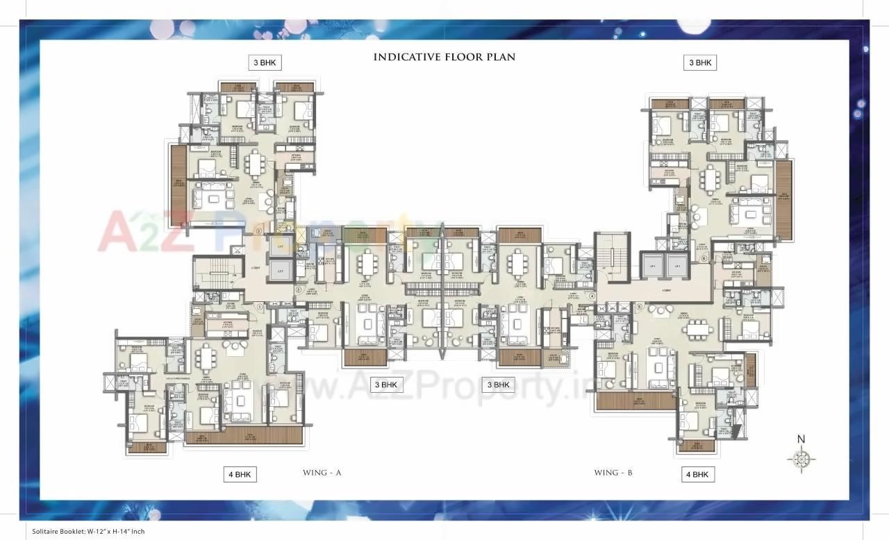 Layout of real estate project Kalpataru Solitaire located at Andheri, MumbaiSuburban, Maharashtra