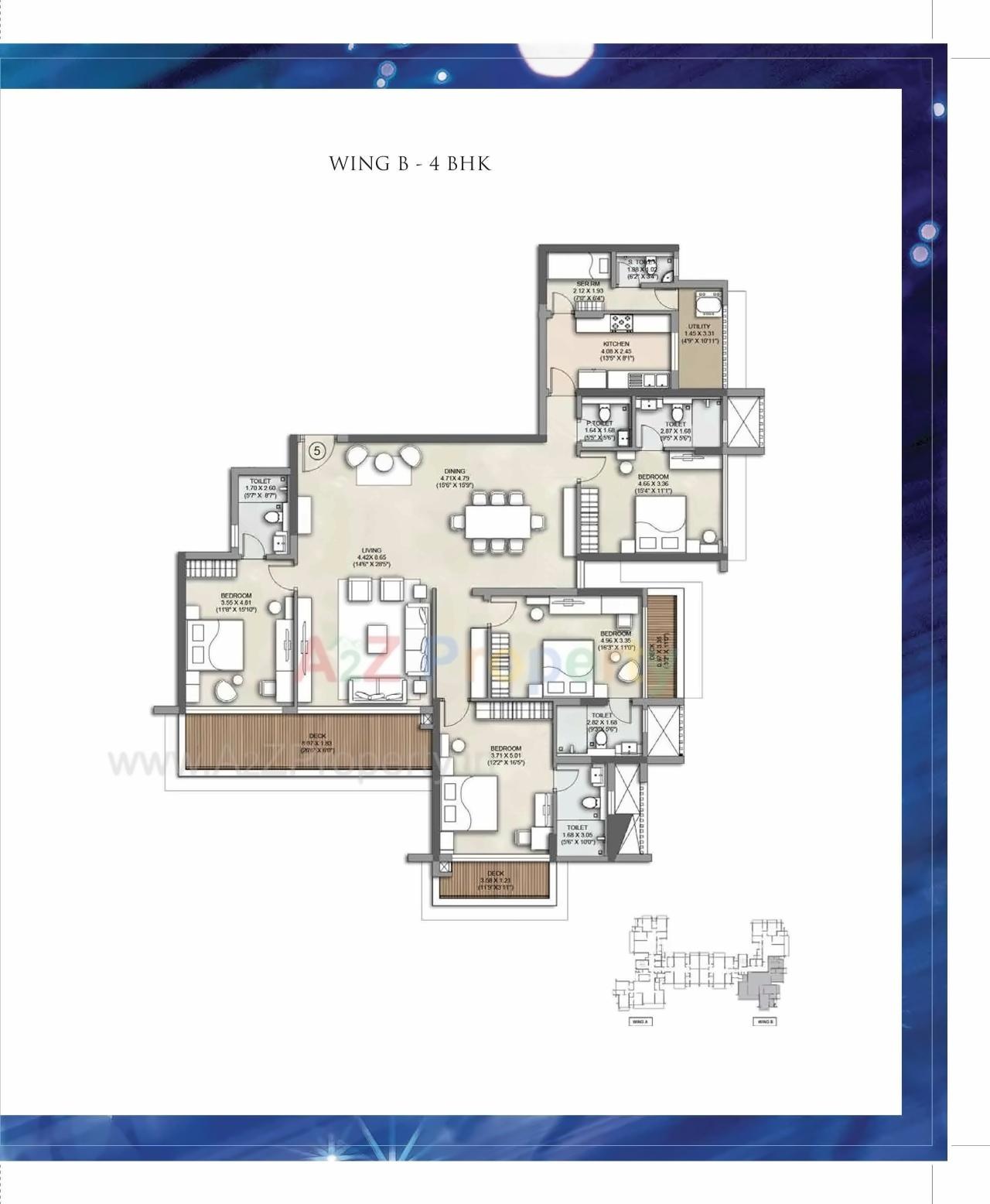 Layout of real estate project Kalpataru Solitaire located at Andheri, MumbaiSuburban, Maharashtra