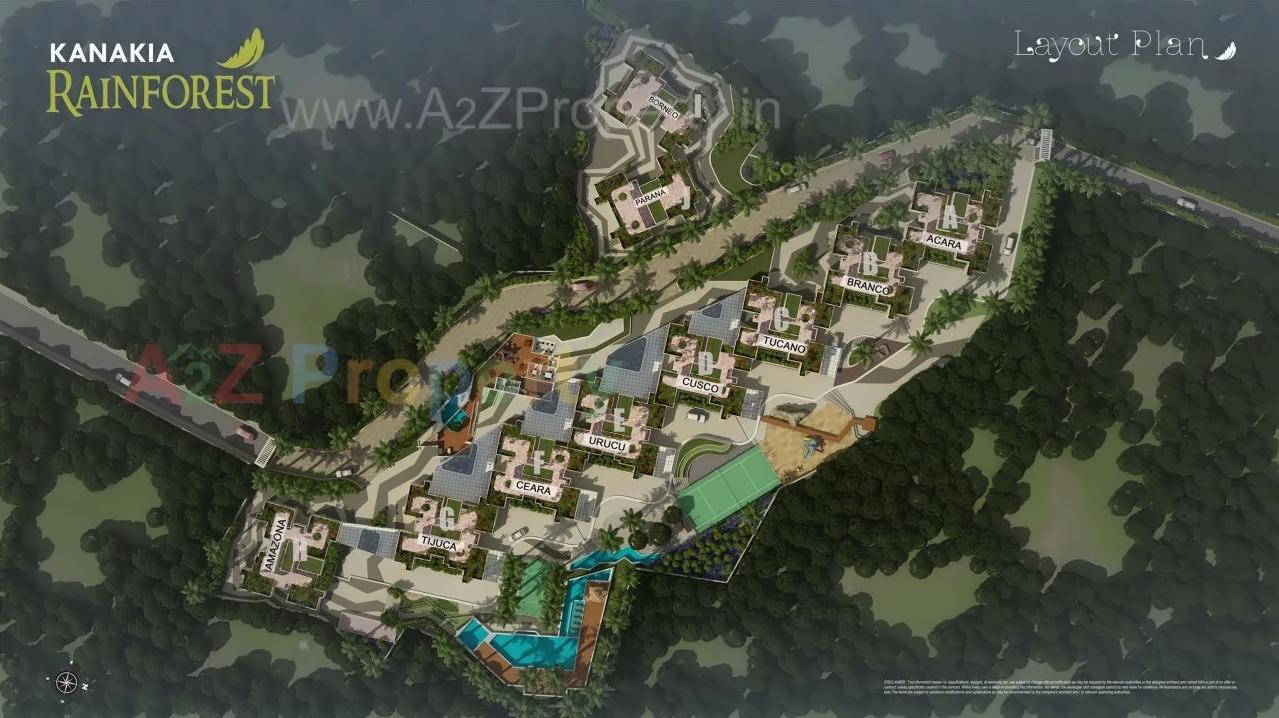 3D Elevation of real estate project Kanakia Rainforest located at Andheri, MumbaiSuburban, Maharashtra
