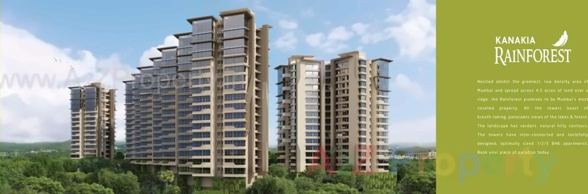 3D Elevation of real estate project Kanakia Rainforest located at Andheri, MumbaiSuburban, Maharashtra