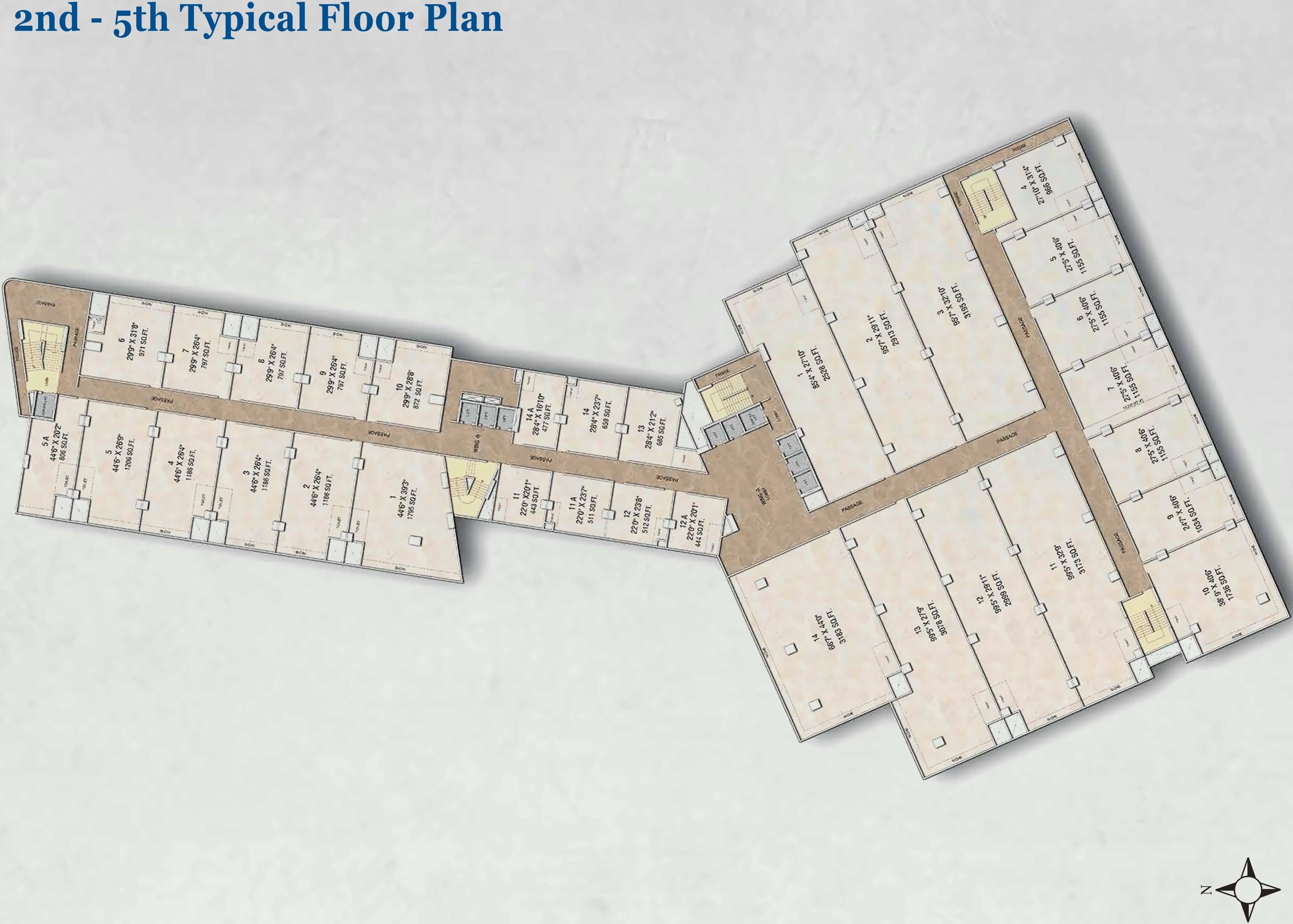 Layout of real estate project Kanakia Wallstreet located at Andheri, MumbaiSuburban, Maharashtra