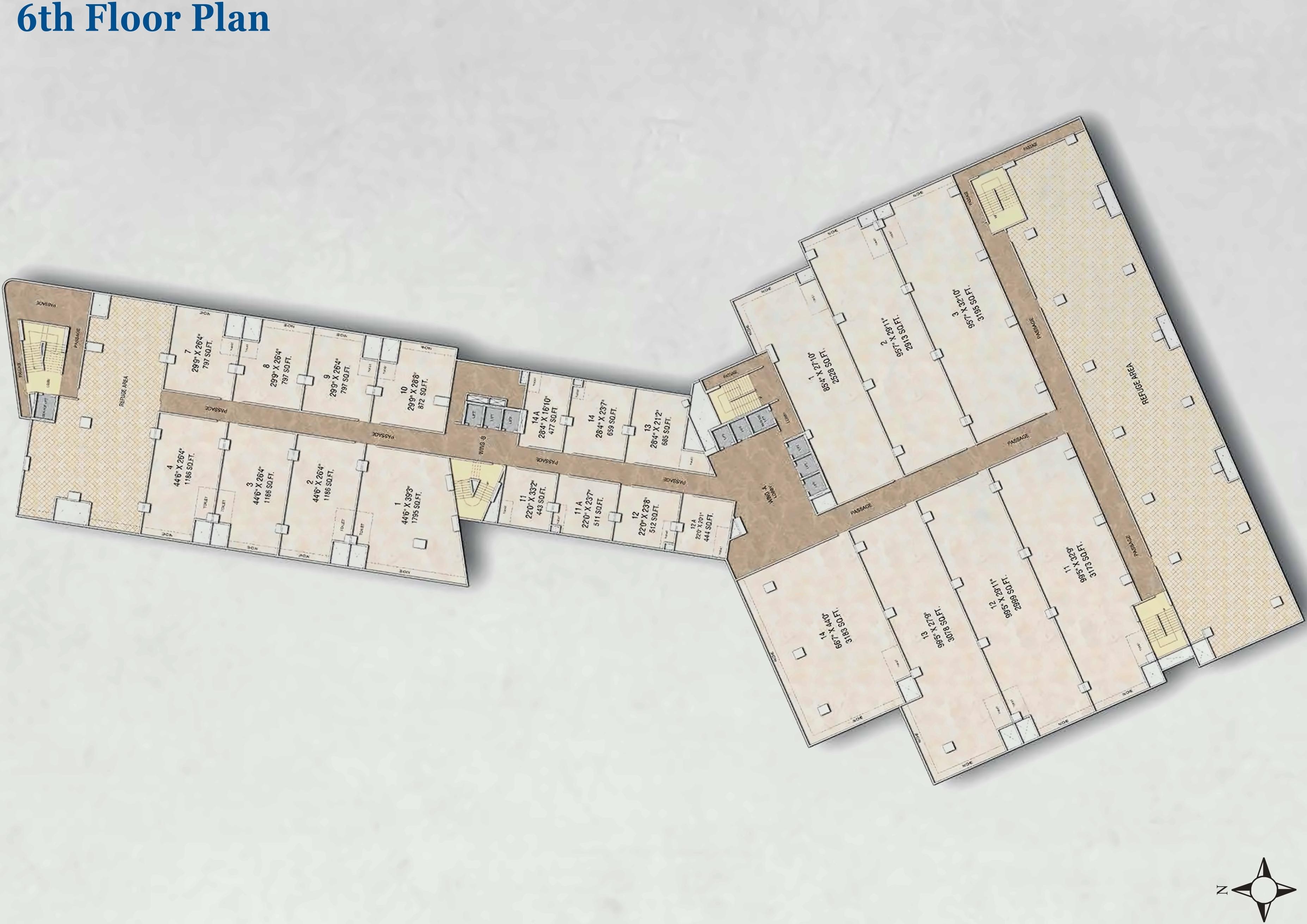 Layout of real estate project Kanakia Wallstreet located at Andheri, MumbaiSuburban, Maharashtra