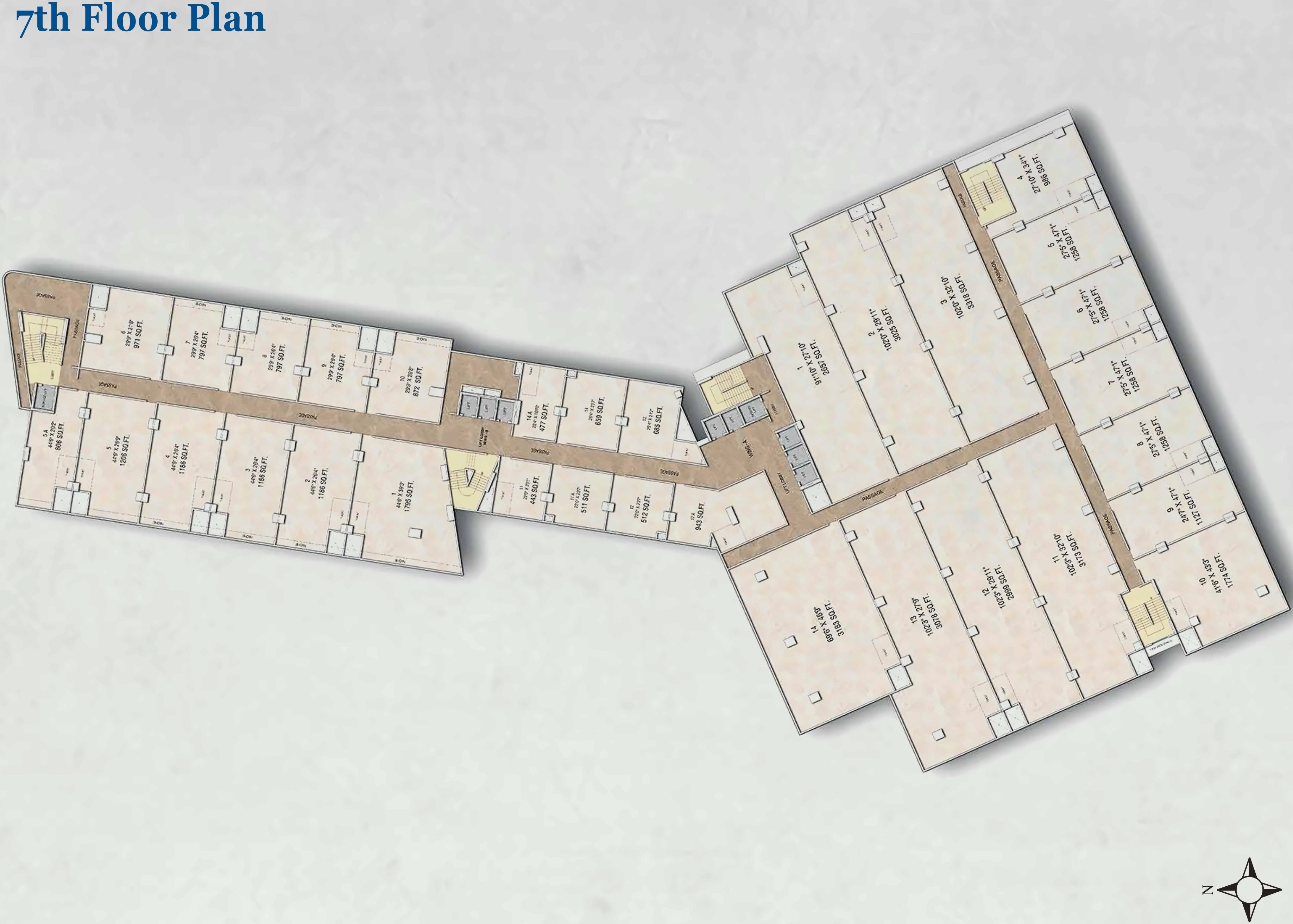 Layout of real estate project Kanakia Wallstreet located at Andheri, MumbaiSuburban, Maharashtra