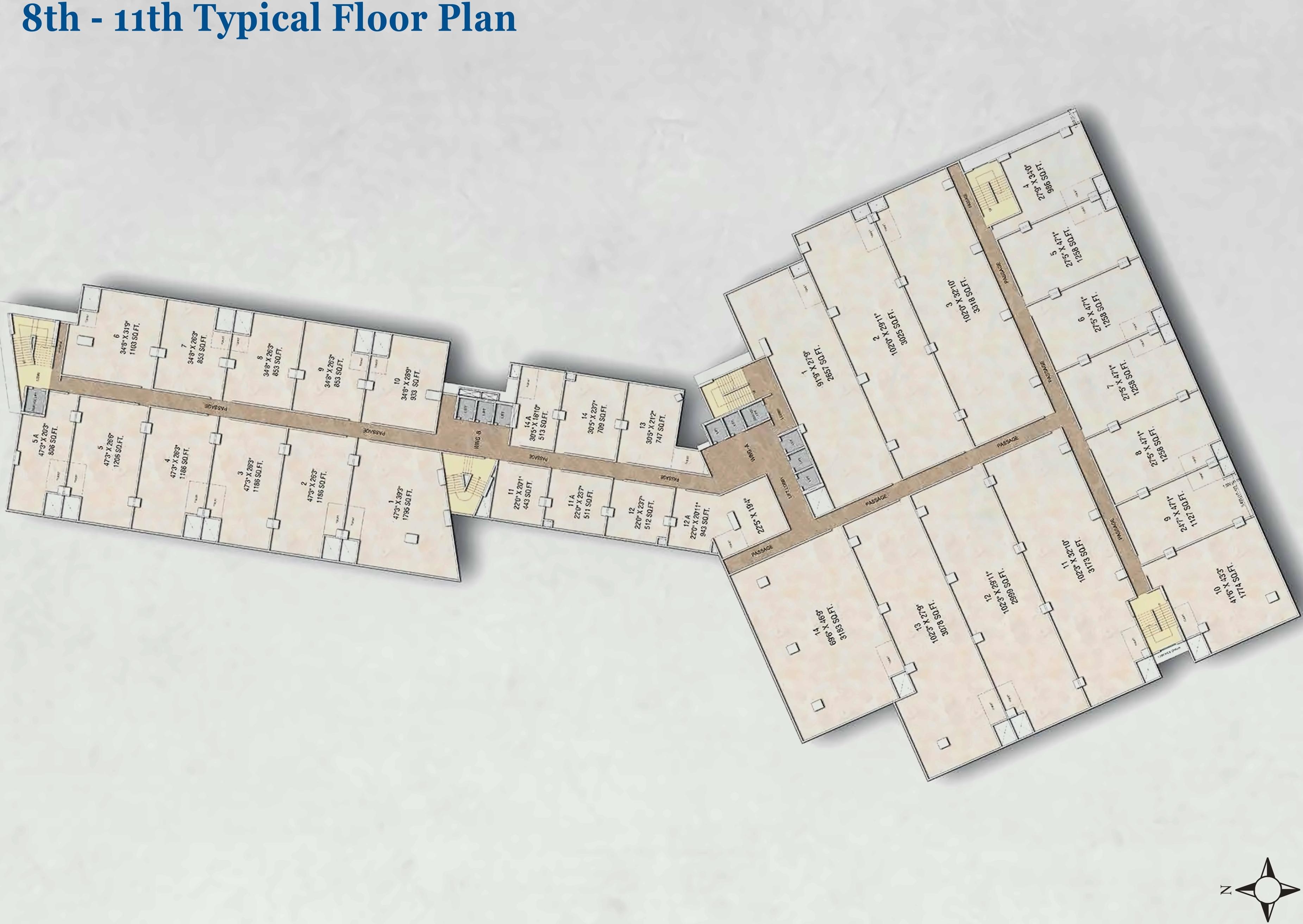 Layout of real estate project Kanakia Wallstreet located at Andheri, MumbaiSuburban, Maharashtra