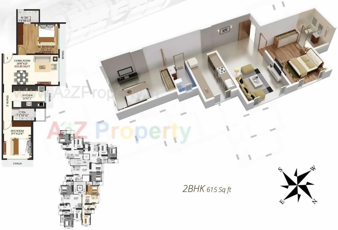 Layout of real estate project Kaveri Apartments Chsl Triveni Eden located at Borivali, MumbaiSuburban, Maharashtra