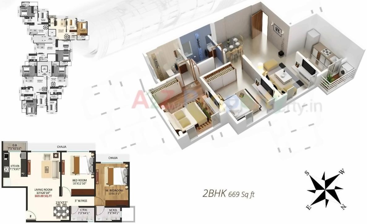 Layout of real estate project Kaveri Apartments Chsl Triveni Eden located at Borivali, MumbaiSuburban, Maharashtra