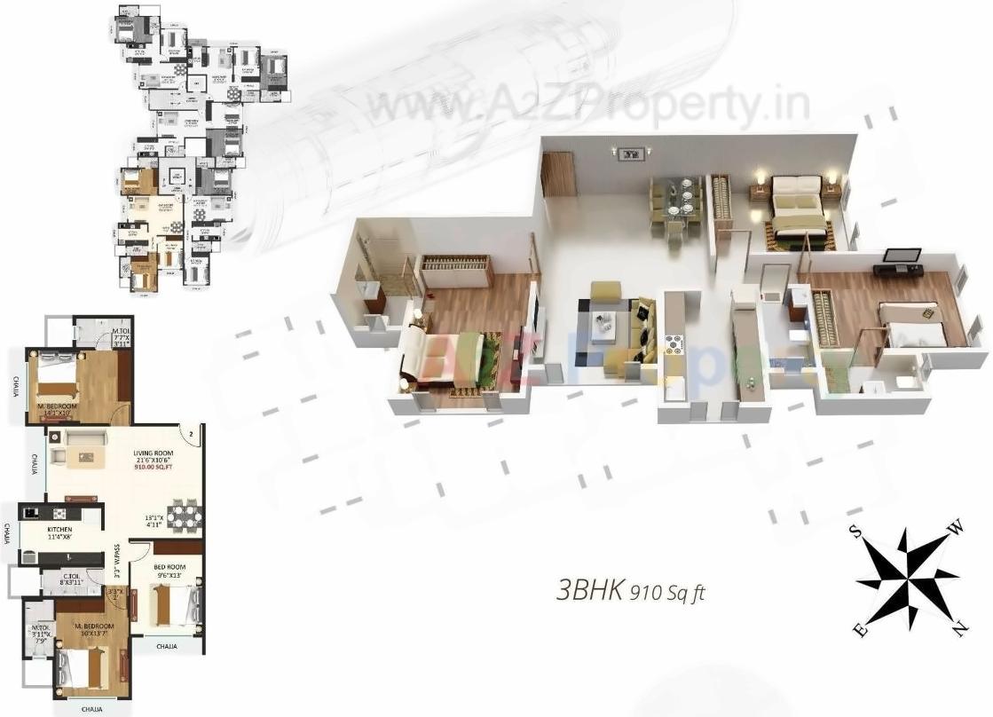 Layout of real estate project Kaveri Apartments Chsl Triveni Eden located at Borivali, MumbaiSuburban, Maharashtra
