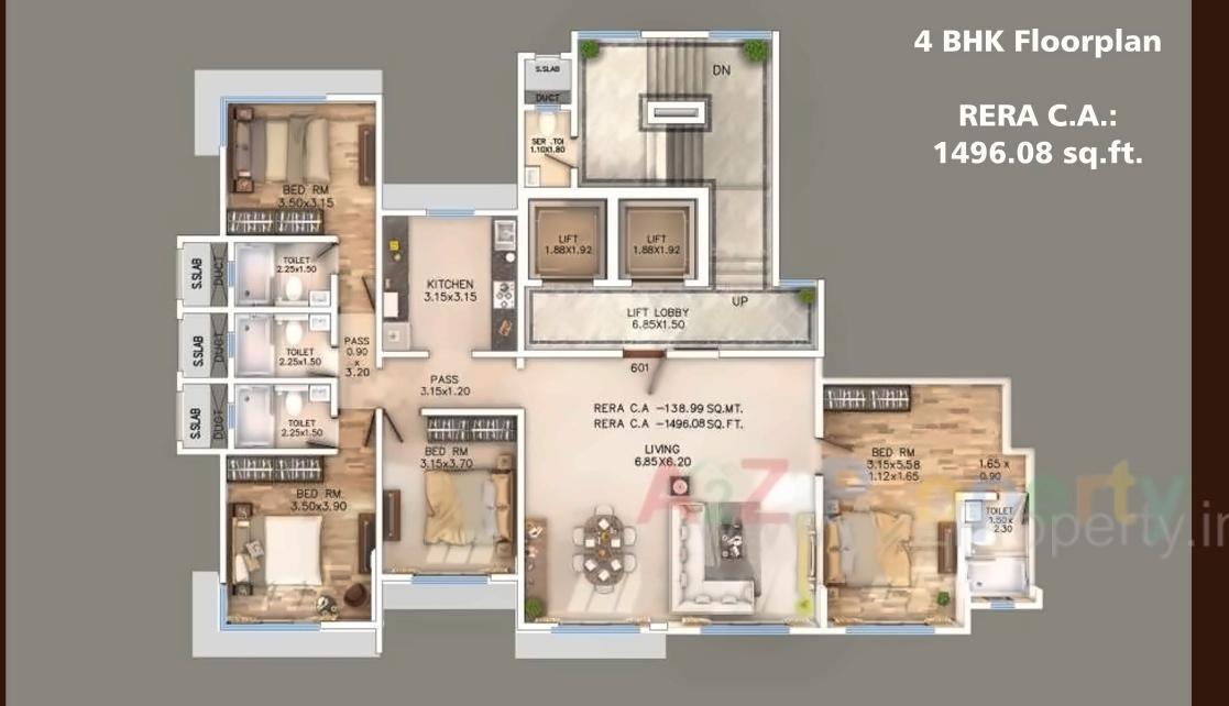 Layout of real estate project Kk Grande located at Kurla, MumbaiSuburban, Maharashtra