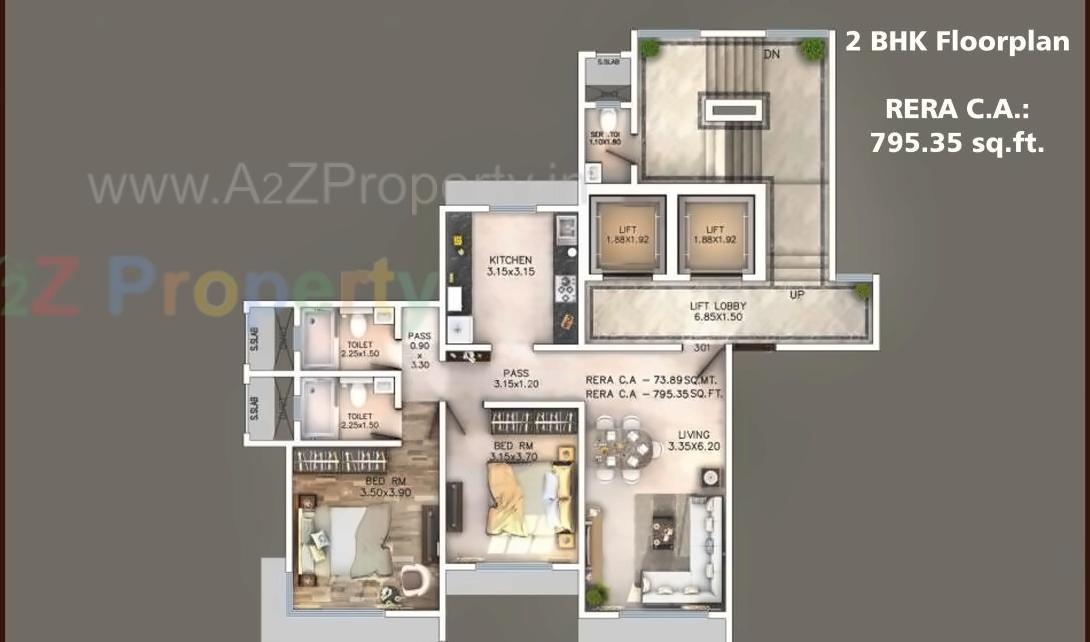 Layout of real estate project Kk Grande located at Kurla, MumbaiSuburban, Maharashtra