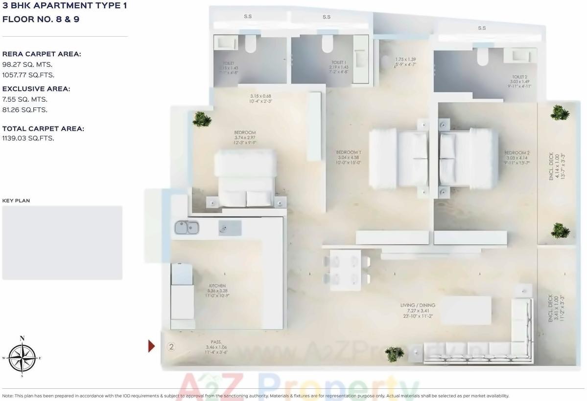 Layout of real estate project Kripa Allure located at Andheri, MumbaiSuburban, Maharashtra