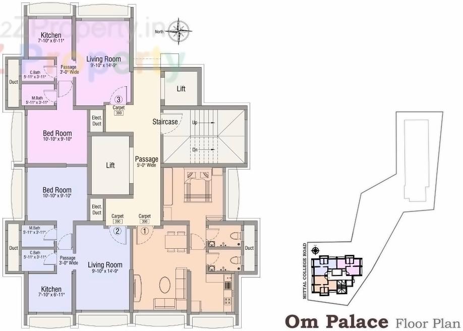 Layout of real estate project Krishna Palace located at Borivali, MumbaiSuburban, Maharashtra