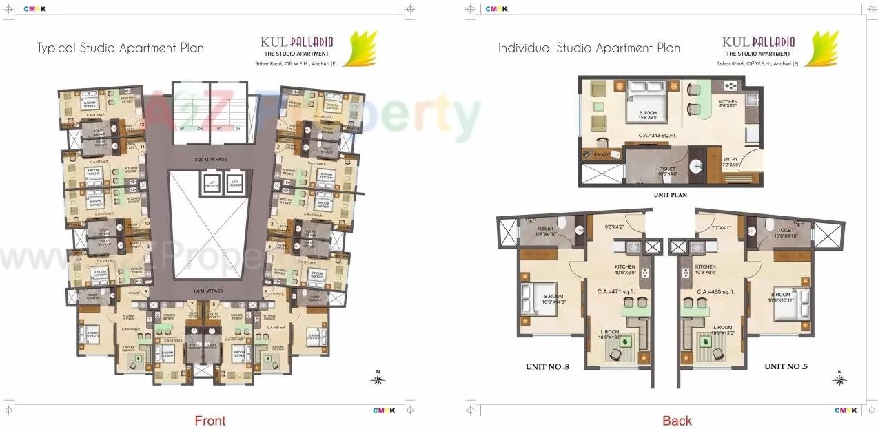 Layout of real estate project Kul Palladio located at Andheri, MumbaiSuburban, Maharashtra
