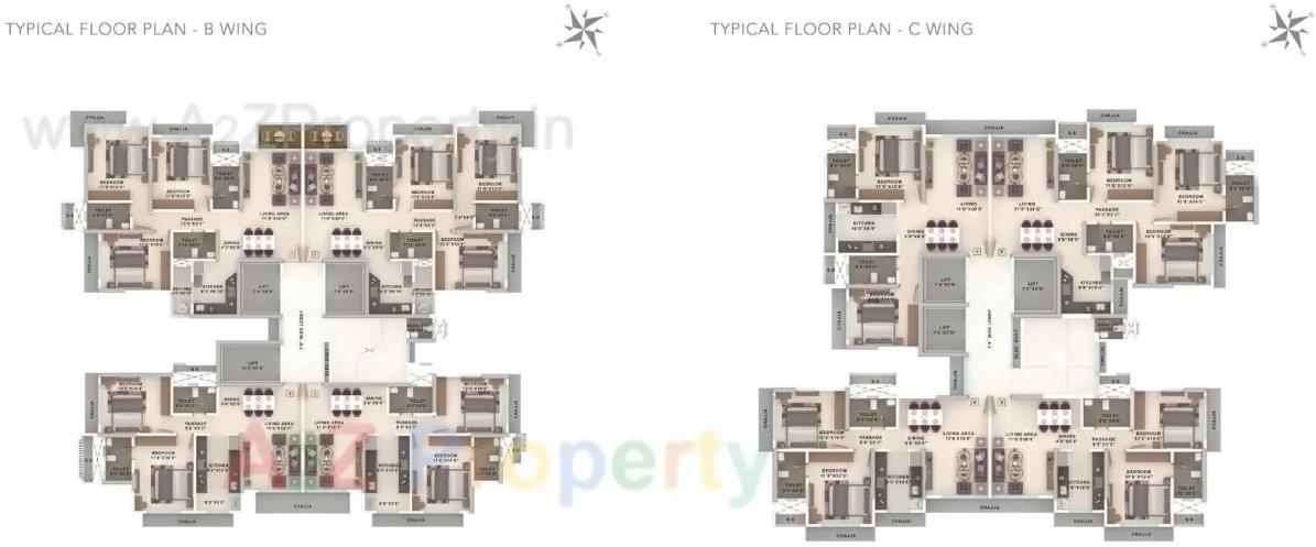 Layout of real estate project Lake Riviera located at Kurla, MumbaiSuburban, Maharashtra