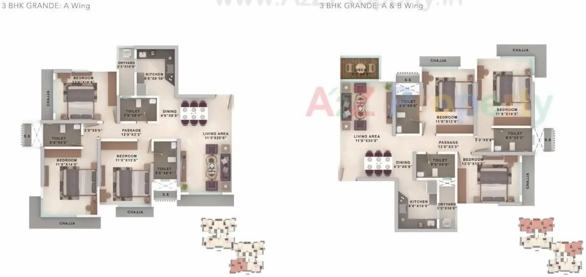 Layout of real estate project Lake Riviera located at Kurla, MumbaiSuburban, Maharashtra