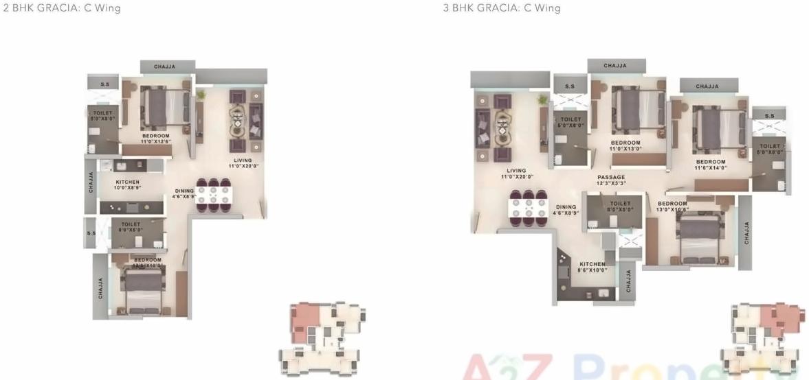 Layout of real estate project Lake Riviera located at Kurla, MumbaiSuburban, Maharashtra