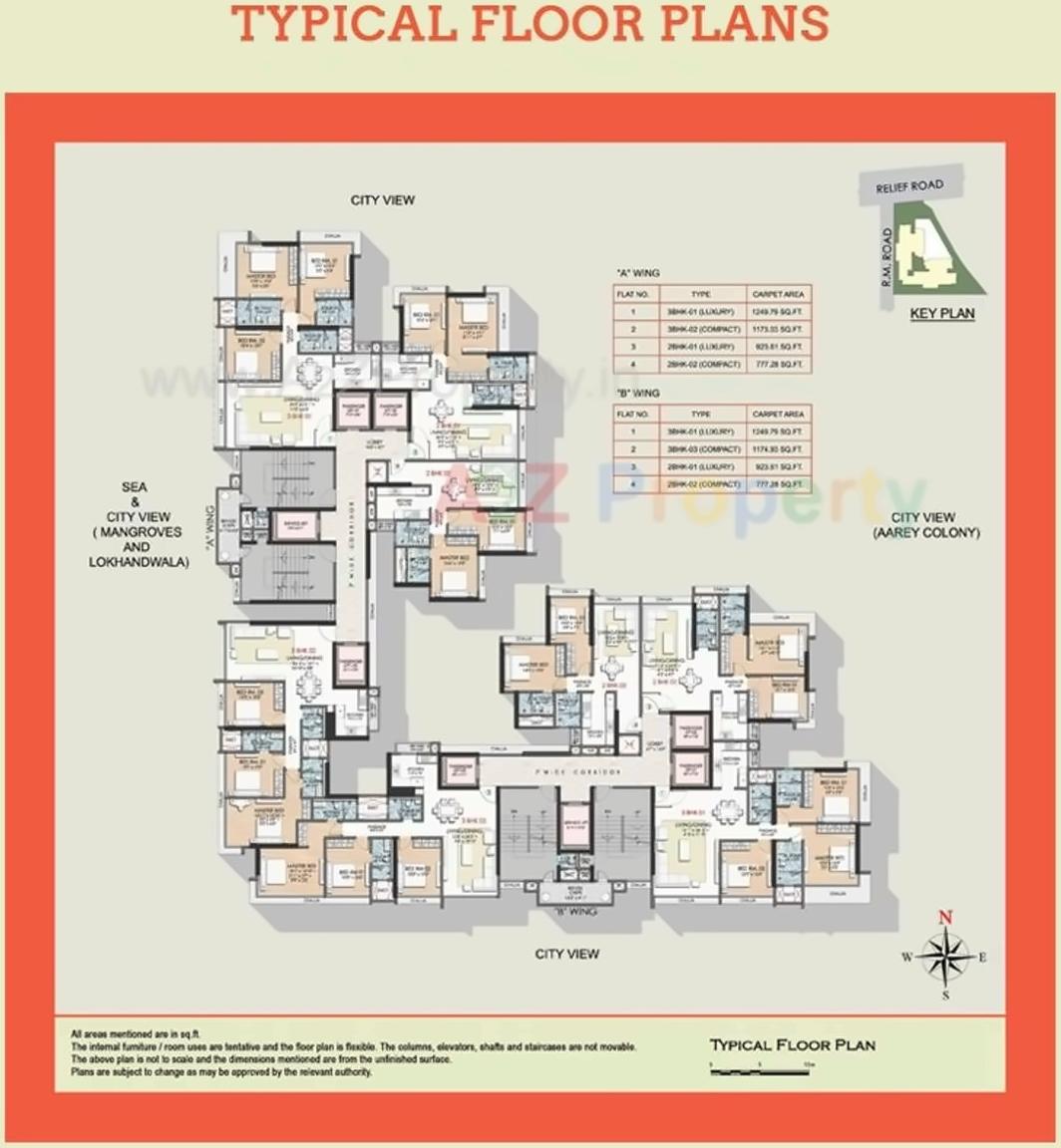 Layout of real estate project Lamor located at Borivali, MumbaiSuburban, Maharashtra