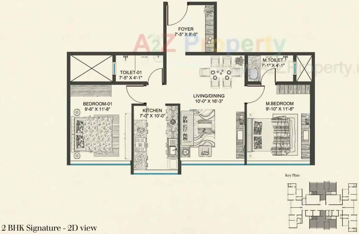 Layout of real estate project Level   The Residences located at Andheri, MumbaiSuburban, Maharashtra