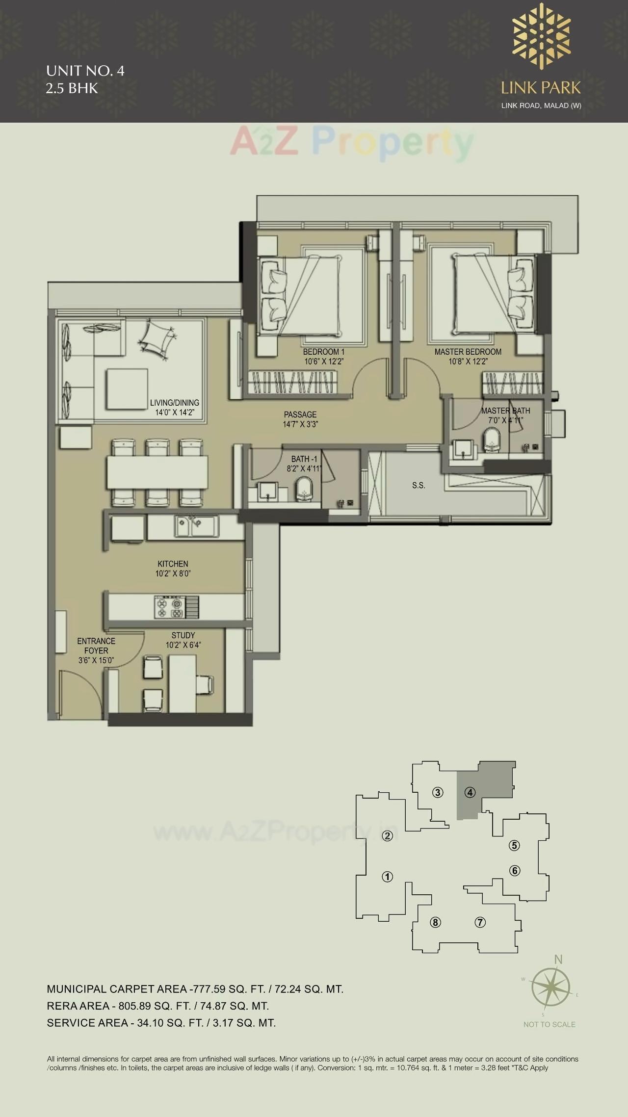 Layout of real estate project Linkpark located at Borivali, MumbaiSuburban, Maharashtra